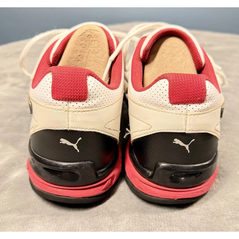 Puma Sneakers Mens 10.5 White Red ArchTec Running Athletic Shoes